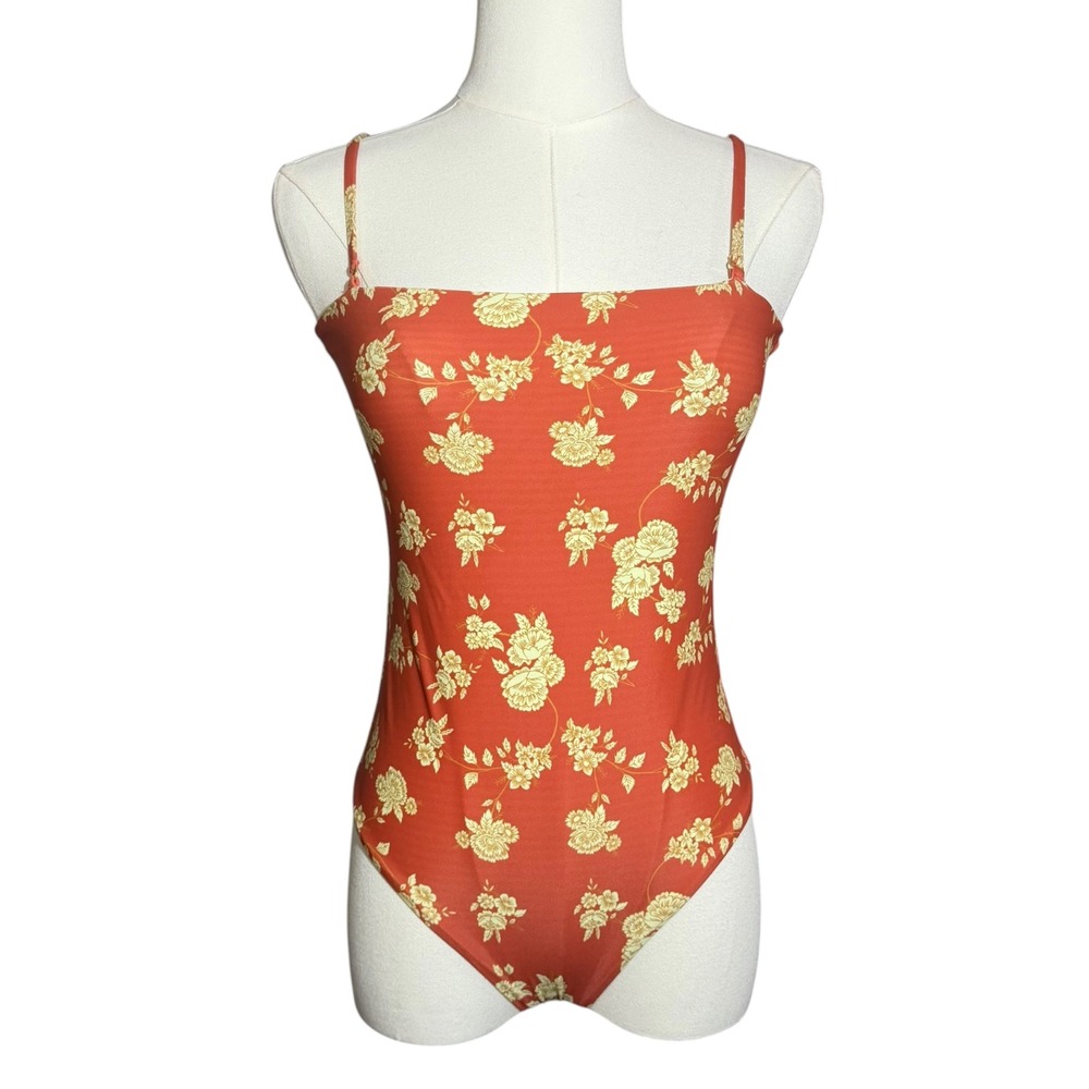 NWT Rove May Floral Red/S Heidi One Piece Swimsuit Size Small